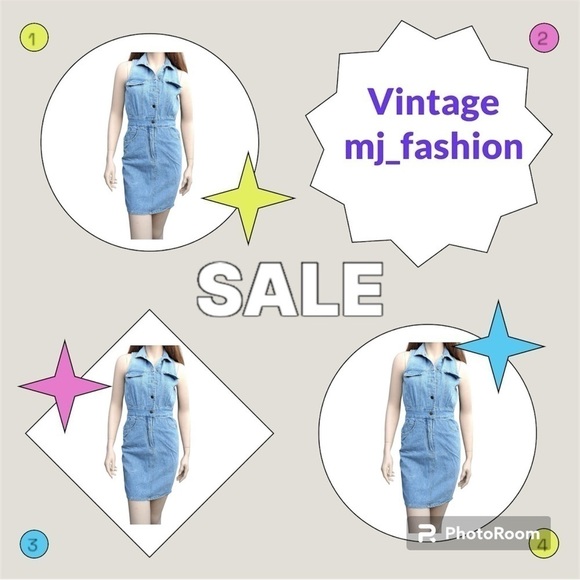 Avon Vintage Denim Light Wash Classic Summer Dress - Picture 3 of 9